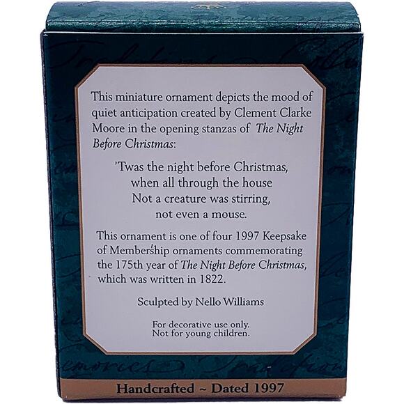 1997 Hallmark Keepsake Ready for Santa Miniature Collectors Club Ornament in Box - Picture 4 of 4